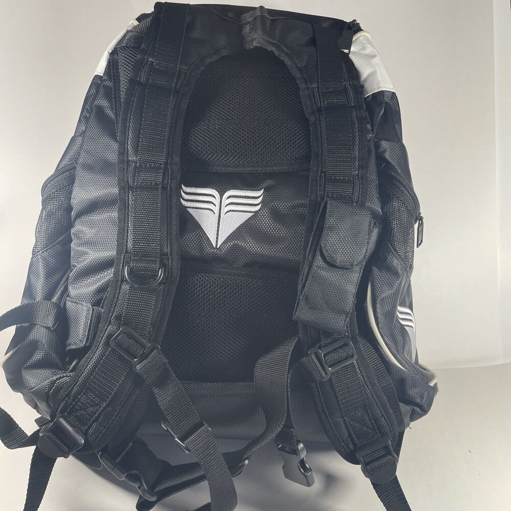 TYR Alliance Team Backpack Large 45L Black White Mesh Swim Bag - Picture 2 of 7